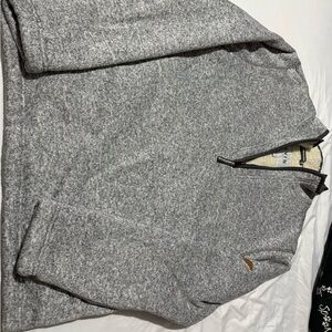 Orvis Quarter Zip Sherpa Lining Pullover Fly Fishing (Men's Medium) Heather Gray